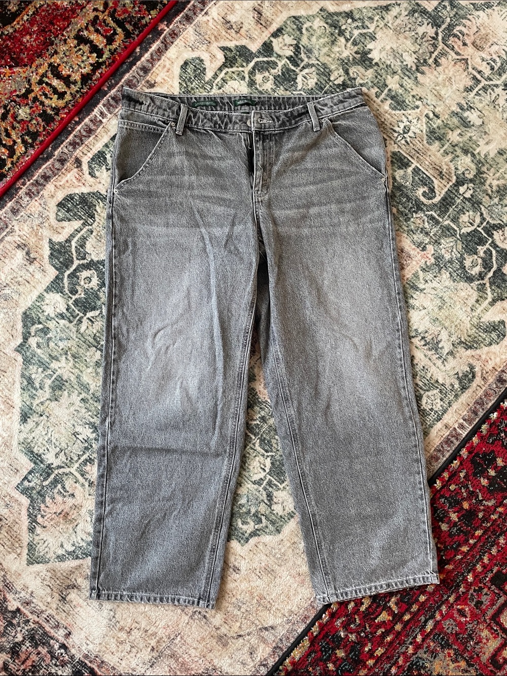 Women’s Wild Fable Gray 90’s Style Midrise Relaxed Straight-Leg Jeans